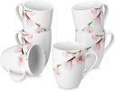 Coffee Mugs Set of 6, 11 OZ Coffee Cups Set with Handle, Floral Mug Sets Ceramic Cup Set for Kitchen, Microwave & Dishwasher Safe,
