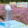 Water Bottle for School - Motivational With Silicone Straw, Leak-Proof Tritan BPA-Free, Reusable for Girls Boys, Clear