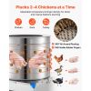 Chicken Plucker Machine, 19.7 in Drum, 2HP & 275RPM Electric Chicken Plucking Machine with 106 Soft Fingers & Transport Wheels