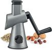 Rotary Cheese Grater hand crank, High Grade steel housing-Vegetable Slicer salad shooter &vegetable shredder Rotary Grater Slicer for Vegetables, Nuts