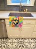 Yellow Labrador Hippie Dawg Kitchen Towel Dish Cloths Guest Hand Towel Decorative Bathroom Towel for Face,Tea, Dishcloth, Kitchen and Bath