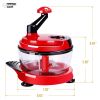 Multi-Functional Manual Food Chopper Processor, 8-Cup Capacity, Hand-Powered Kitchen Helper.