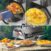 12-inch Automatic Rotating Pizza Oven with Built-in Thermometer-Portable Wood-Fired Pizza Oven, Outdoor Kitchen Authentic Stone-Baked Pizza