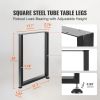 28 Inch Adjustable Furniture Legs, Square Reinforced Steel Office Table legs Set of 2 for DIY, Max Load 1000 lbs Heavy Duty Desk Legs