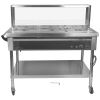 6-Pan Commercial Food Warmer with Dividers, Professional Buffet Catering Food Warmer, Electric Steam Table, Stainless Steel