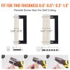 30 Pack Cabinet Pulls, 3in / 76mm Center to Center Slim Square Kitchen Cabinet Drawer