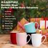 16 oz Large Coffee Mugs Set of 4 Ceramic Coffee Mug White Coffee Cups Tea Cups Idea Gift for - Ceramic - 7RDUQ6