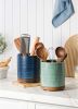 Utensil Holder, 360° Rotating Extra Large Ceramic Kitchen Utensil Holder for Countertop, 7.3' Cooking Utensil Crocks for - Ceramic [7RMYWP]