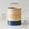 Handcrafted Bamboo Kitchen Utensil Organizer, Modern Countertop Cooking Utensil Holder, Large Crock - Painted [7RZVQP]