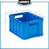 8.5 Gallon Stackable Plastic Utility Crate, Blue