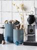 Utensil Holder for Kitchen Counter, 7.3"+5.4" Fluted Ceramic Utensil Crock Organizer for Countertop, Heavy Large Holder for - Ceramic [7RM1AJ]