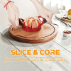 2Pcs 4.72 Inch Apple Slicer, 12-Blade Heavy Duty Fruit Cutter Corer, Multi-Function Pear Onion Tomato Slicer Tool for Kitchen