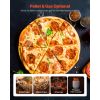 Dual Fuel Pizza Oven Outdoor, 12 in Wood Fire & Propane Gas Pizza Oven, Portable Pellet & Propane Pizza-Maker with Thermometer