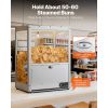 Commercial Nacho Chip Warmer, 85QT Chip Warmer Machine with Heating Base and Warming Light, Nacho Machine with Deflection Board, Stainless Steel