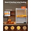 Commercial Nacho Chip Warmer, 85QT Chip Warmer Machine with Heating Base and Warming Light, Nacho Machine with Deflection Board, Stainless Steel