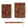 1pc Large Acacia Wood Cutting Board - Heavy-Duty Wood Butcher Block, Double-Sided Wood Chopping Board Suitable for Meat, Vegetables, Fruits