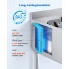 Commercial Ice Bin, 79.9 Qt Max Capacity, 24 x 24 x 33 Inch Stainless Steel Ice Chest with Sliding Lid, 24H Long-Lasting Insulation