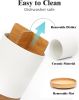 7.5" Utensil Holder, 3 Compartment Ceramic Kitchen Utensil Holder with Cork Bottom, Large Utensil Crock for Countertop