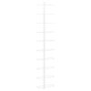 Wall-mounted Wine Rack for 10 Bottles White Metal