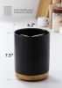 3 Compartment Utensil Holder, Extra Large Utensil Crock, Stable Ceramic Utensil Organizer, Cooking Tool Organizer Set for - Cork - 7E7VRT