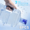 6Pcs Food Grade Silicone Bottle Caps for 3/5 Gallon Jugs, 3-Layer Sealing Leak-Proof Lid Replacement, BPA-Free Water Jug Caps for Home & Office