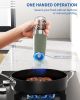 Gravity Electric Salt and Pepper Grinder Set Automatic Salt and Pepper Grinder Set with LED Light, Battery Operated - Ceramic [7RMPCX]
