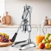 Manual Stainless Steel Citrus Juicer – Hand Press, Silver