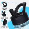 Water Bottle with Straw,Tritan BPA-Free,Leak-Proof Design for Travel,Home, School, (Clear)
