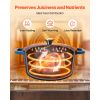 Enameled Cast Iron Dutch Oven, 6 Quart Pot with Lid and Dual Handles, Heavy-Duty Durable Cookware Pan, Oven Induction