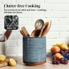 360° Rotating Extra Large Cooking Utensil Holder, 7.6" Kitchen Utensil Holder for Countertop - Ceramic - 7RMZQX