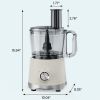Food Processor 10.5 Cup, Vegetable Chopper 5 Blades 3 Modes, Large Capacity, Dishwasher Safe, Stainless Steel Blades, for Smoothie, Fruit and Dough
