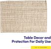 Collection 100% Cotton Placemats for Dining Room Rectangle Two Tone Woven Fabric 13" x 19" Soft Durable Table Mat Set, Set of 6, Eggshell