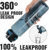 Water Bottle, 32oz Motivational Sports Water Bottle with Time Marker - Times to Drink - Tritan, BPA Free, Wide Mouth Leakproof,Gifts for Her