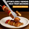 6-Pack BBQ Skewer Meat Remover Forks - Professional Stainless Steel Kebab Release Tools for Elegant & Mess-Free Dining | Heat-Resistant Shish Kabob Ut