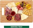 Bamboo Cutting Boards for Kitchen [Set of 3] Wood Cutting Board for Chopping Meat, Vegetables, Fruits, Cheese