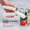 Stainless Steel Manual Can Opener with Bottle Opener and Ergonomic Grip, Porcelain