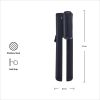 Stainless Steel Manual Can Opener with Locking Handles, Black