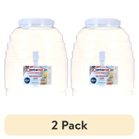 (2 pack) 5 Gallon Vitrolero White Beverage Dispenser