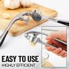 Kitchen Premium Garlic Press Set - Rust Proof Professional Garlic Mincer Tool - Easy-Squeeze - Stainless Steel - 7RZRXT