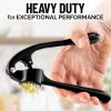 Kitchen Premium Garlic Press Set - Rust Proof Professional Garlic Mincer Tool - Easy-Squeeze, Easy-Clean with Soft - Stainless Steel [7RZRX2]