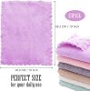 24 Pack Kitchen Dishcloths - Does Not Shed Fluff - Reusable Dish Towels, Dish cloths, Super Absorbent Coral Fleece Cleaning - Multi color