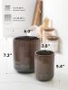 Utensil Holder for Kitchen Counter, 7.3"+5.4" Fluted Ceramic Utensil Crock Organizer for Countertop, Heavy Large Holder for - Ceramic [7E7GC8]