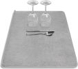 Dish Drying Mat, 18 x 24 In Absorbent Microfiber Drying Matt Kitchen Counter, Extra Large Foldable Drying Mat for Countertops