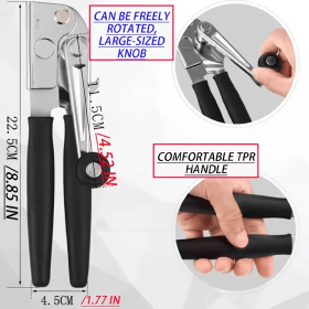 Rust-Proof Stainless Steel Can Opener, Magnetic Manual Tin Opener, Food-Safe Smooth Edge Can Cutter for Long-Lasting Kitchen Use, Dishwasher Safe