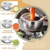 Mixing Bowls with Airtight Lids Set, 26PCS Stainless Steel Khaki Bowls with Grater Attachments, Non-Slip Bottoms Kitchen Gadgets Set, Size 7, 4, 2.5