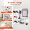 Pegboard Combination Kit, 11" x 11" Plastic Pegboard, 4 Panels, Peg Board Wall Organizer Kit with Accessories