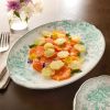 Agatha Stoneware 16-inch Serving Platter, Green