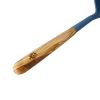 Silicone Soup Ladle with Olivewood Handle, Blue