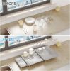 NiHome 3-Piece Diatomaceous Earth Dish Drying Mat Set, Quick-Drying Super Absorbent for Kitchen Countertops, Pet Trays, Plant Stands