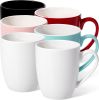 16 oz Large Coffee Mugs Set of 6 Ceramic Coffee Mug White Coffee Cups Tea Cups Idea Gift for - Ceramic - 7RDUVX